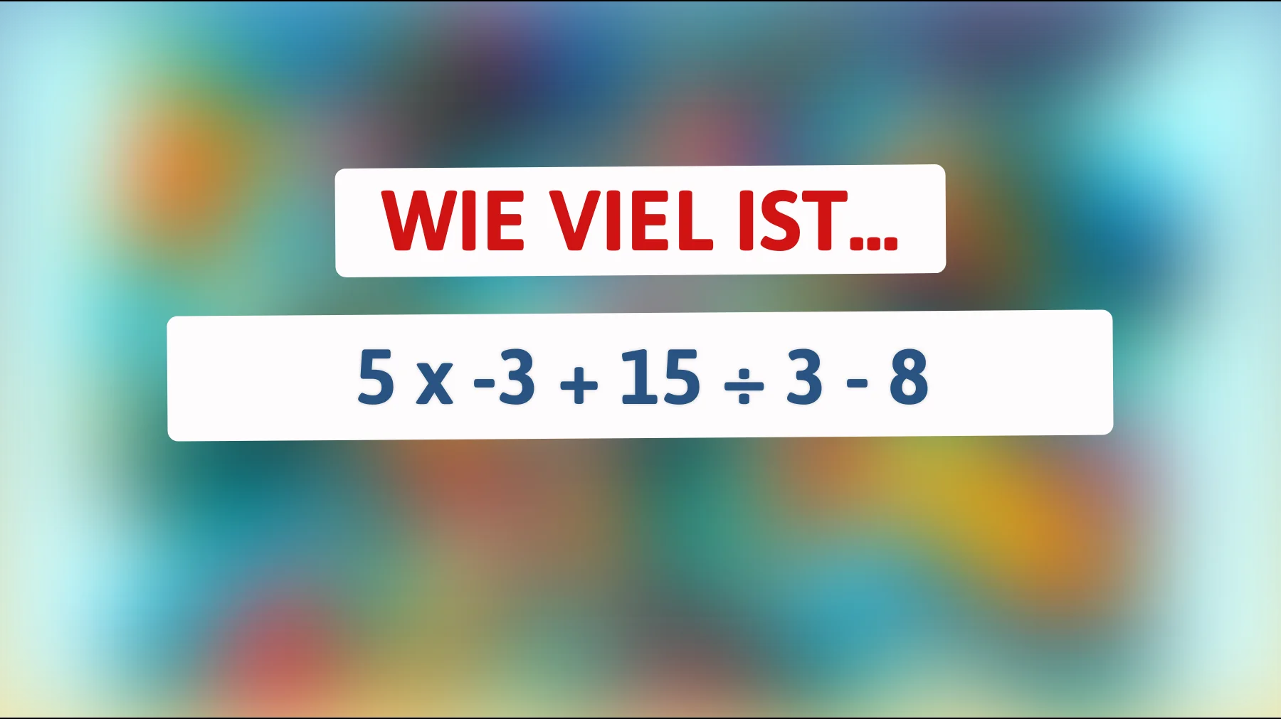 Nur Genies schaffen es: Löse das mysteriöse Rätsel – Schaffst du es, die richtige Antwort zu finden?"